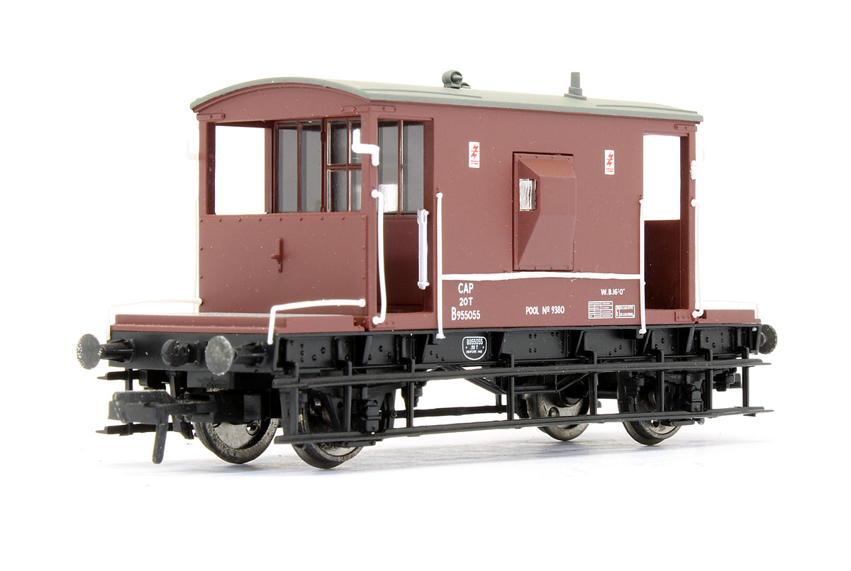 Pre-Owned 37-536 20 Ton Brake Van (CAP) Flush Sides BR Brown