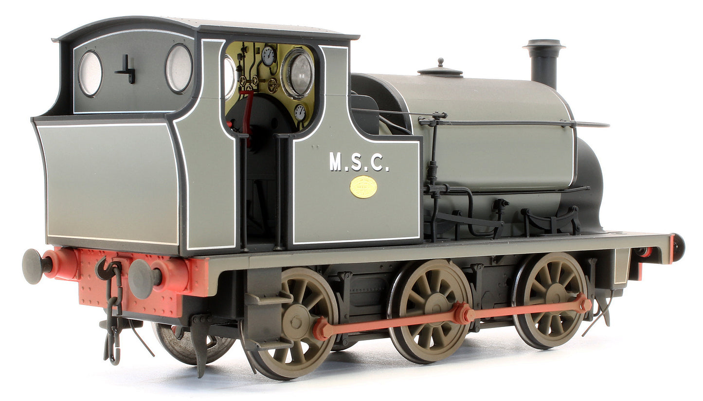 Bespoke Weathered Hudswell Clarke 0-6-0 Tank MSC Lined Grey (78) Steam Locomotive - Light Finish, Works Plate Added