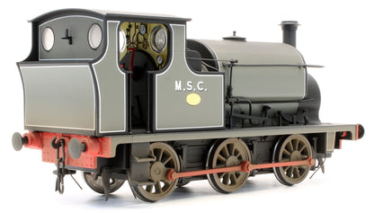 Bespoke Weathered Hudswell Clarke 0-6-0 Tank MSC Lined Grey (78) Steam Locomotive - Light Finish, Works Plate Added