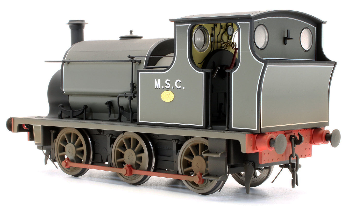 Bespoke Weathered Hudswell Clarke 0-6-0 Tank MSC Lined Grey (78) Steam Locomotive - Light Finish, Works Plate Added