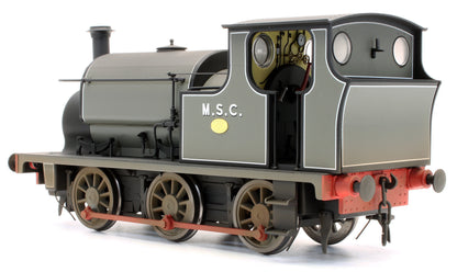 Bespoke Weathered Hudswell Clarke 0-6-0 Tank MSC Lined Grey (78) Steam Locomotive - Light Finish, Works Plate Added