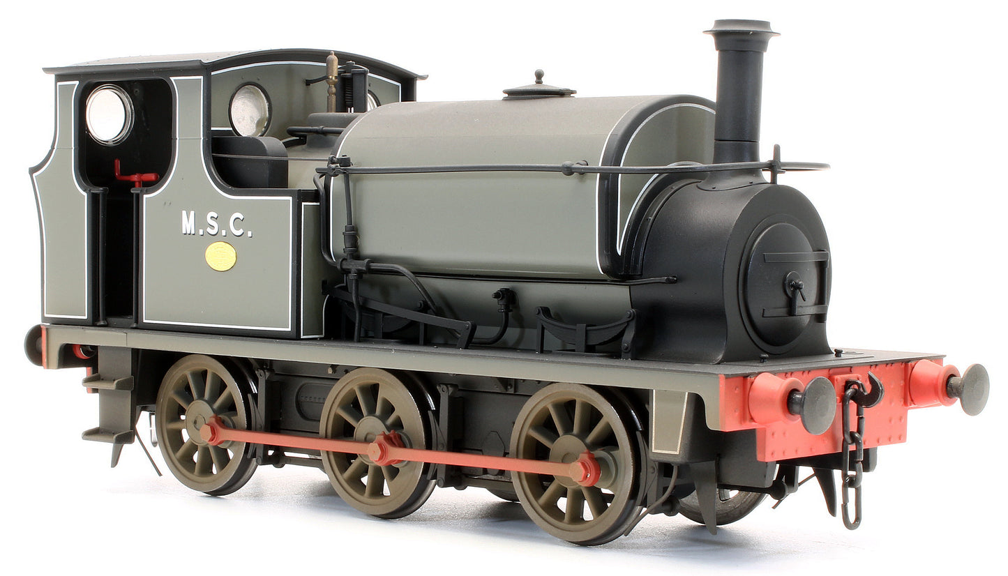 Bespoke Weathered Hudswell Clarke 0-6-0 Tank MSC Lined Grey (78) Steam Locomotive - Light Finish, Works Plate Added