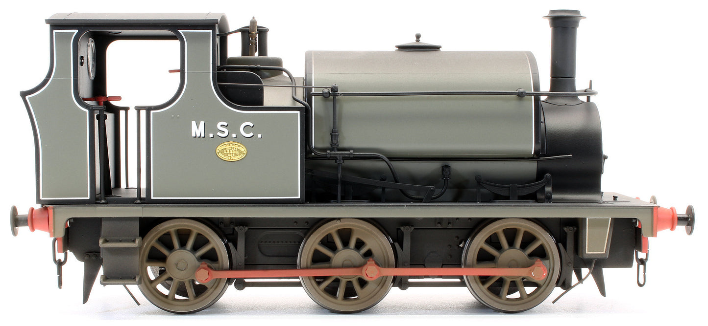 Bespoke Weathered Hudswell Clarke 0-6-0 Tank MSC Lined Grey (78) Steam Locomotive - Light Finish, Works Plate Added