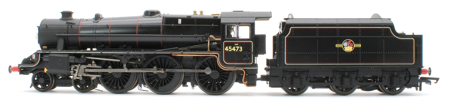 R30475SS Class 5MT 'Black Five' 4-6-0 BR Black Late Crest 45473 Steam Locomotive - DCC Sound & Smoke