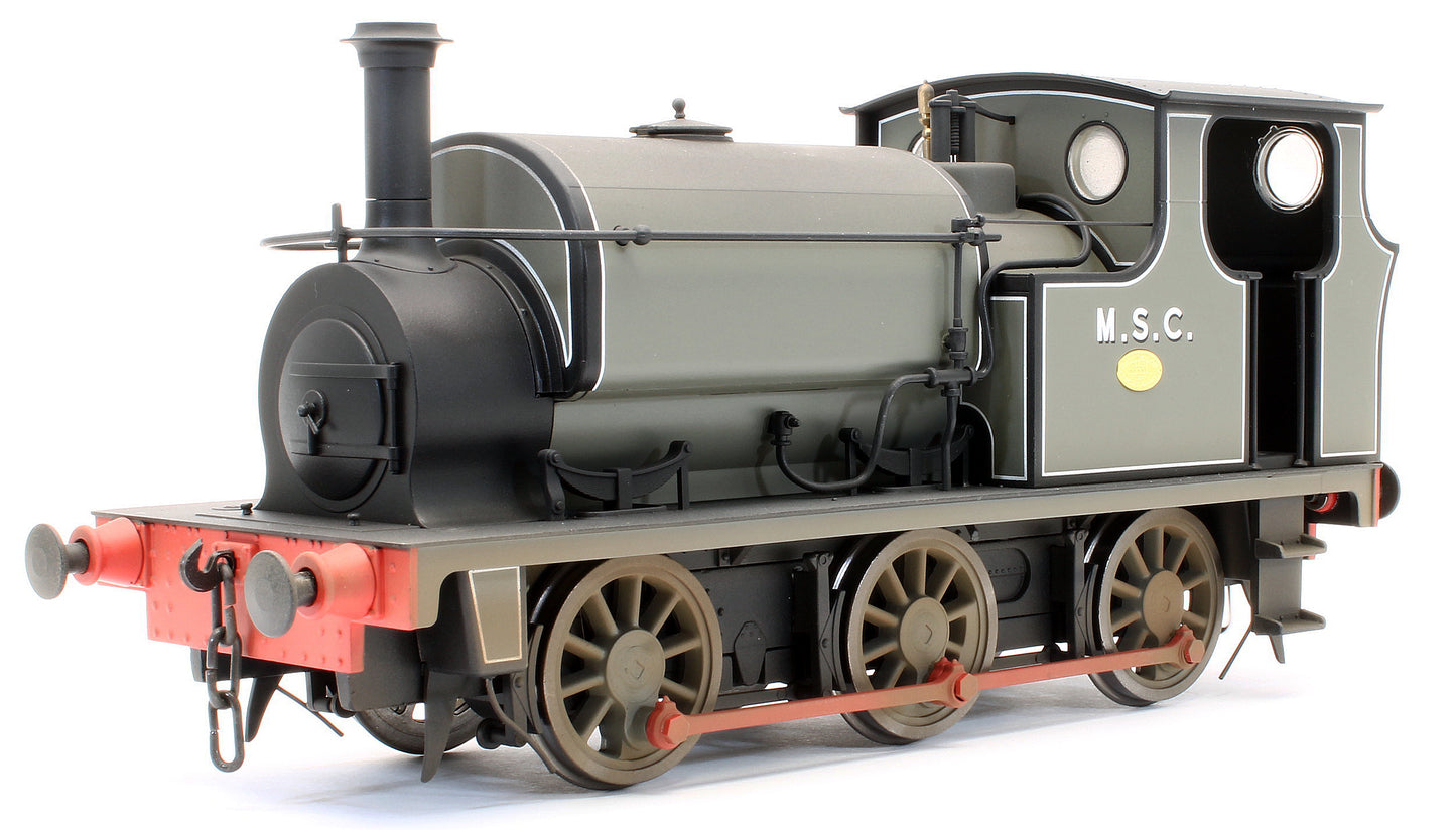 Bespoke Weathered Hudswell Clarke 0-6-0 Tank MSC Lined Grey (78) Steam Locomotive - Light Finish, Works Plate Added