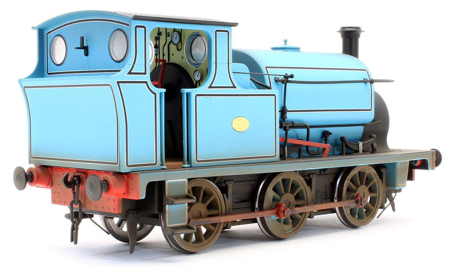 Bespoke Weathered Hudswell Clarke 0-6-0 Tank Lined Blue Steam Locomotive - Medium Finish, Works Plates Added