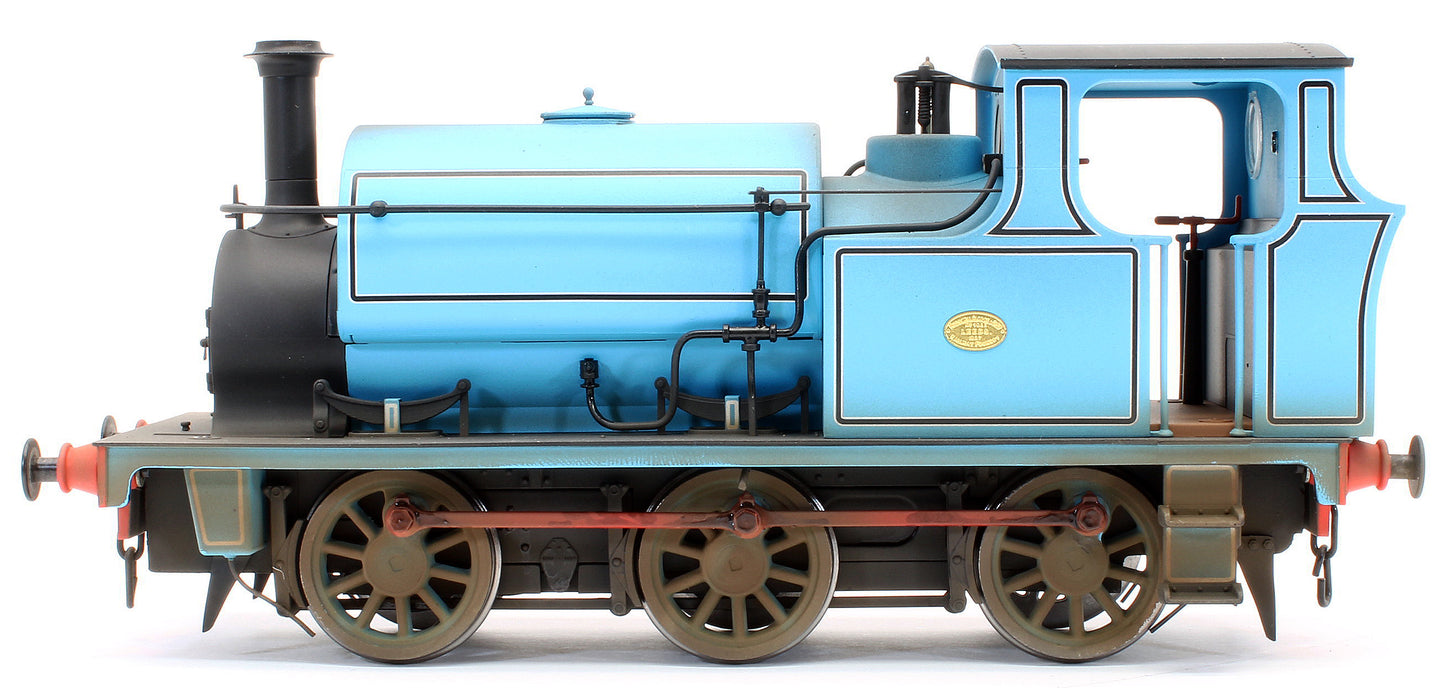 Bespoke Weathered Hudswell Clarke 0-6-0 Tank Lined Blue Steam Locomotive - Medium Finish, Works Plates Added