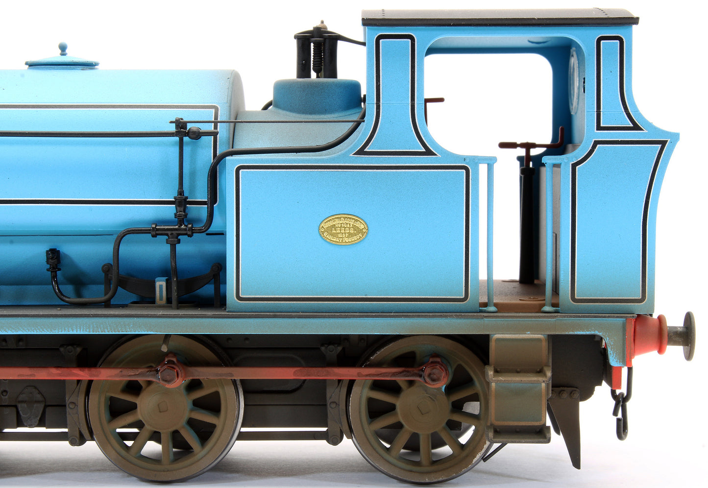 Bespoke Weathered Hudswell Clarke 0-6-0 Tank Lined Blue Steam Locomotive - Medium Finish, Works Plates Added