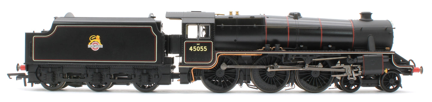 R30484 Class 5MT 'Black Five' 4-6-0 BR Black Early Emblem 45055 Steam Locomotive