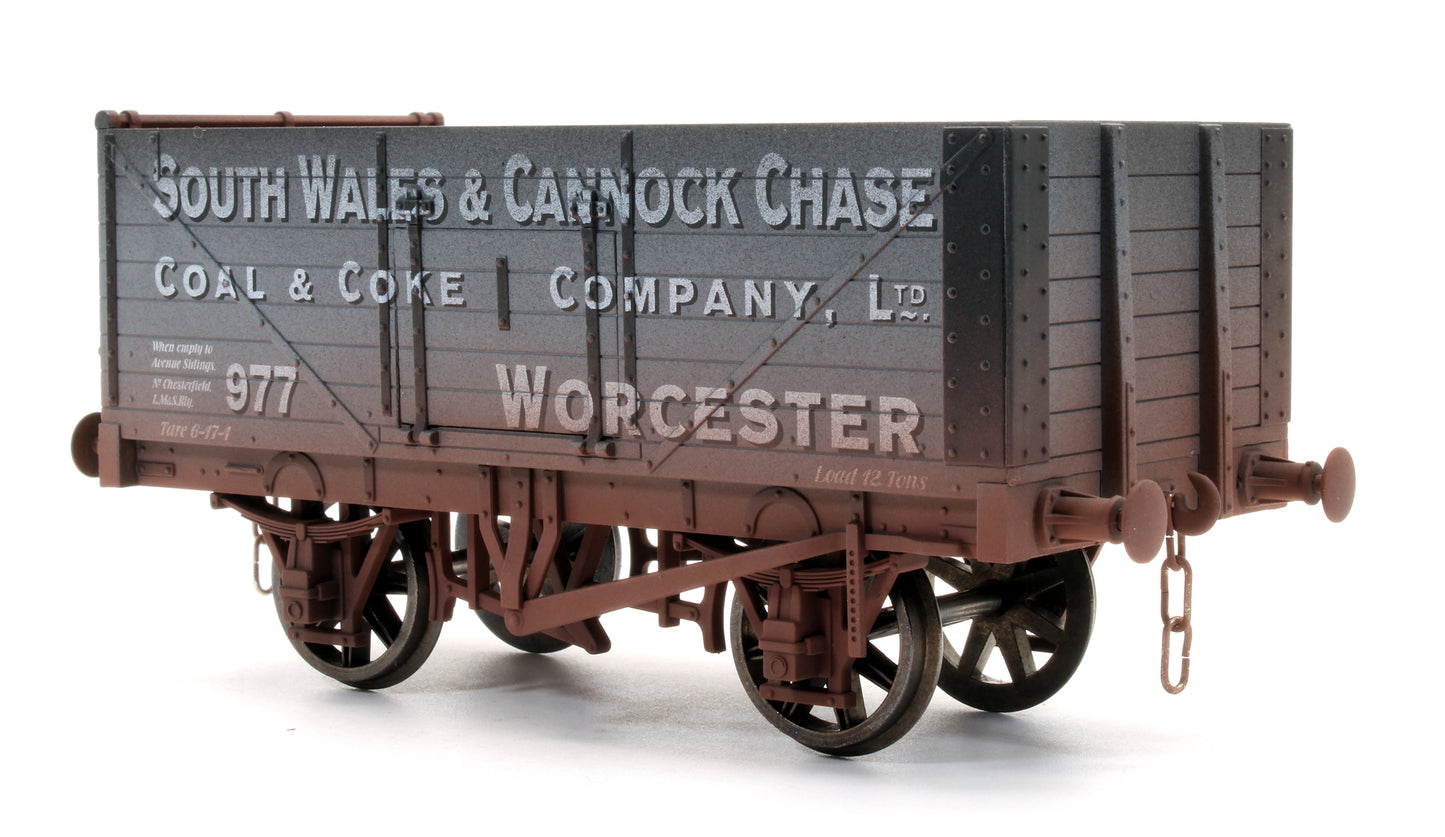 Pre-Owned 7 Plank Open Wagon 'South Wales & Cannock' No.977 - Weathered