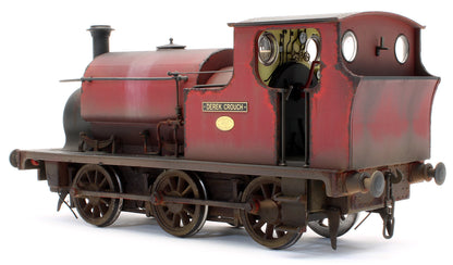 Bespoke Weathered Hudswell Clarke 'Derek Crouch' 0-6-0 Tank Maroon Steam Locomotive - Deluxe Finish, Namplate Added, Works Plate Added