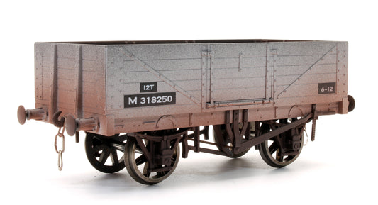 Pre-Owned BR Grey 5 Plank Open Wagon M318250 - Weathered