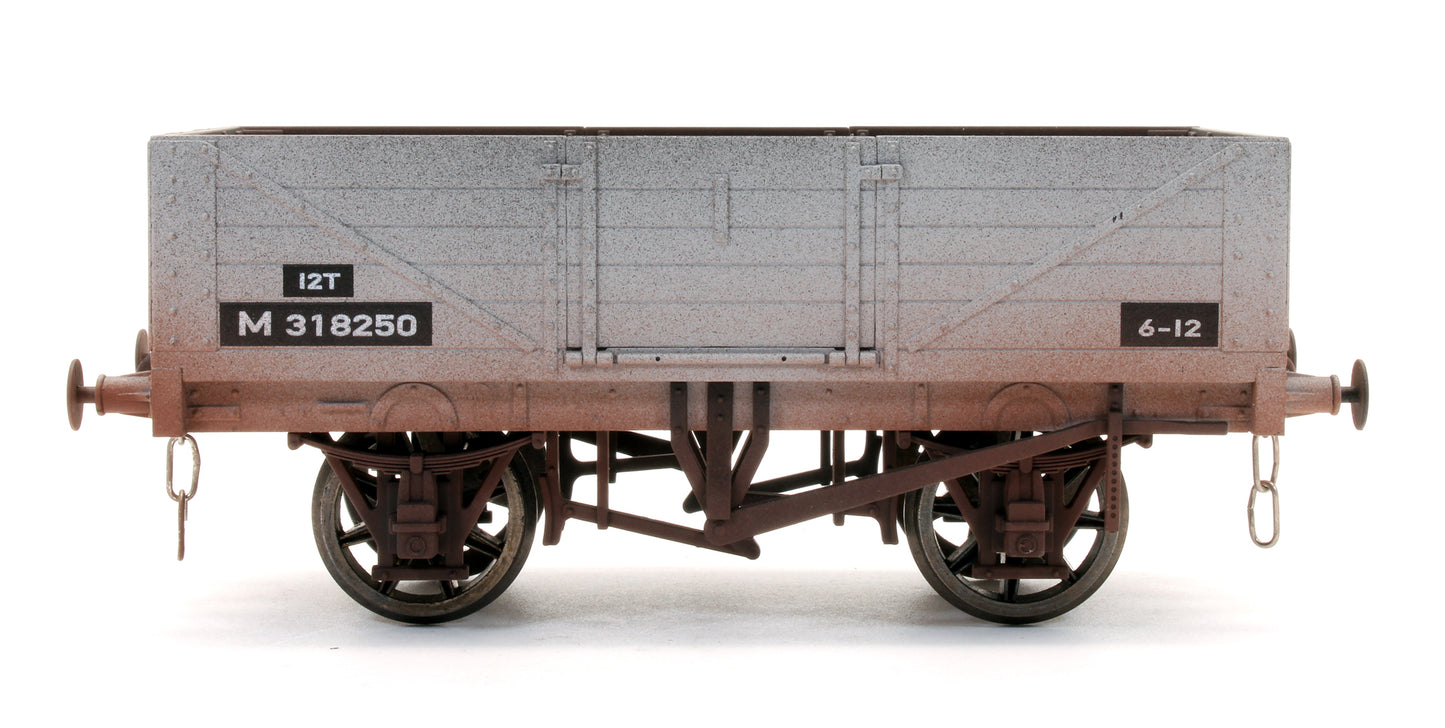 Pre-Owned BR Grey 5 Plank Open Wagon M318250 - Weathered