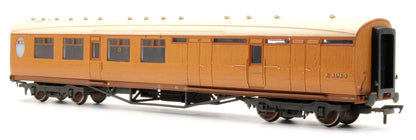 Pre-Owned Thompson 3rd Class Brake Corridor Coach LNER Teak - Custom Weathered