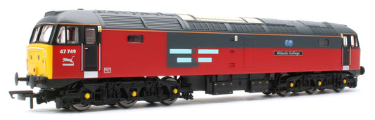 R30543 RailRoad Class 47/7 RES 47749 'Atlantic College' Diesel Locomotive