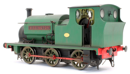 Bespoke Weathered Hudswell Clarke 'Wissington' 0-6-0 Tank Green Steam Locomotive - Heavy Finish, Nameplate Added, Works Plate Added