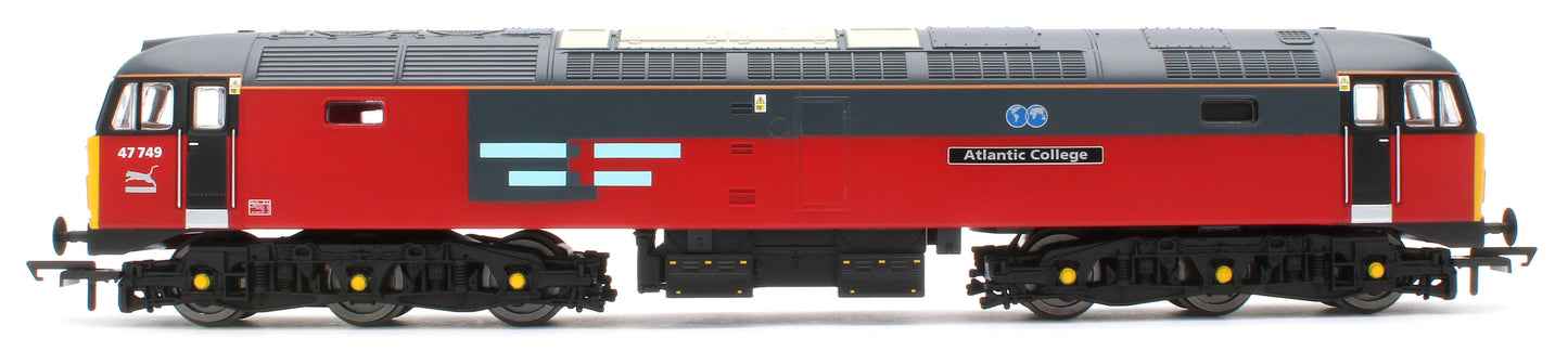 R30543 RailRoad Class 47/7 RES 47749 'Atlantic College' Diesel Locomotive