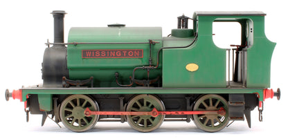 Bespoke Weathered Hudswell Clarke 'Wissington' 0-6-0 Tank Green Steam Locomotive - Heavy Finish, Nameplate Added, Works Plate Added