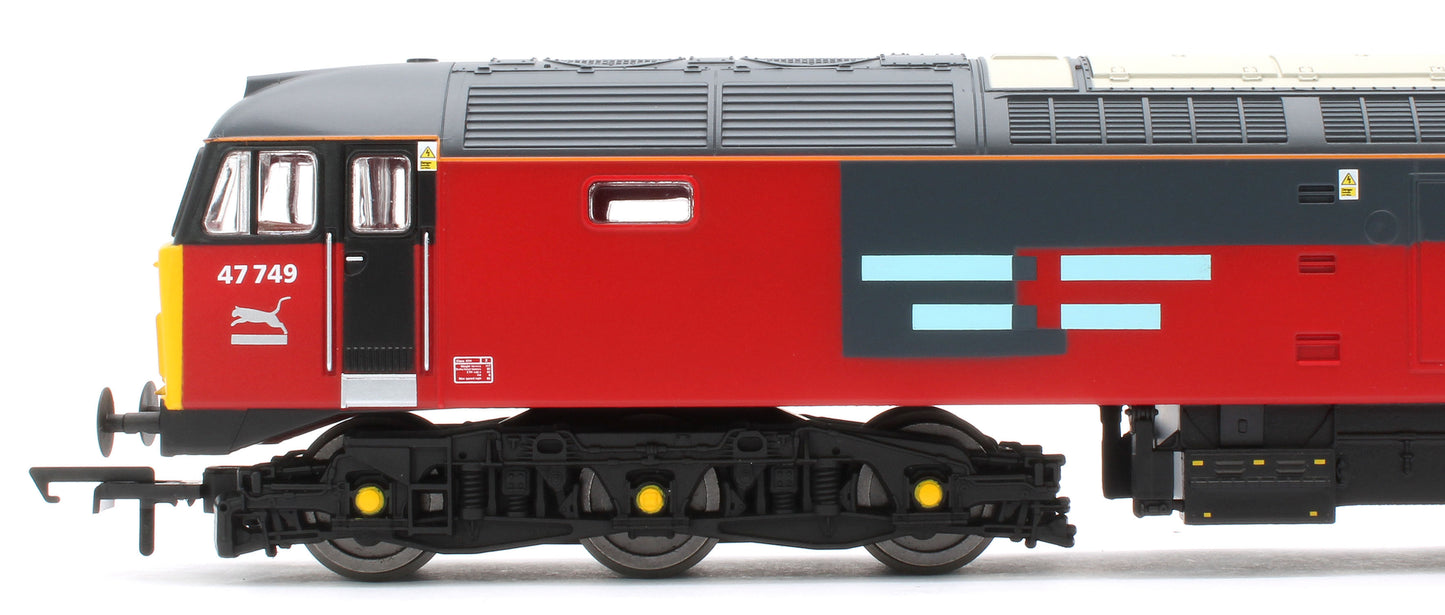 R30543 RailRoad Class 47/7 RES 47749 'Atlantic College' Diesel Locomotive