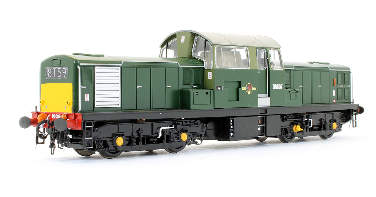 Pre-Owned 1725 Class 17 Clayton BR Green Small Yellow Panels D8607 Diesel Locomotive