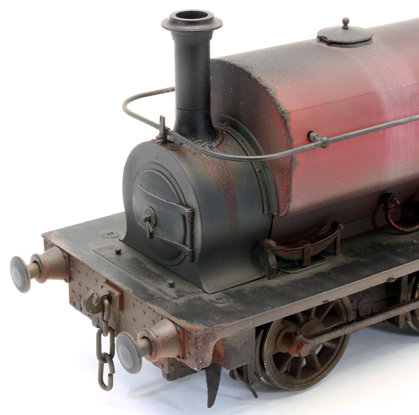Bespoke Weathered Hudswell Clarke 'Derek Crouch' 0-6-0 Tank Maroon Steam Locomotive - Deluxe Finish, Namplate Added, Works Plate Added