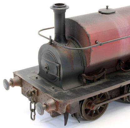 Bespoke Weathered Hudswell Clarke 'Derek Crouch' 0-6-0 Tank Maroon Steam Locomotive - Deluxe Finish, Namplate Added, Works Plate Added
