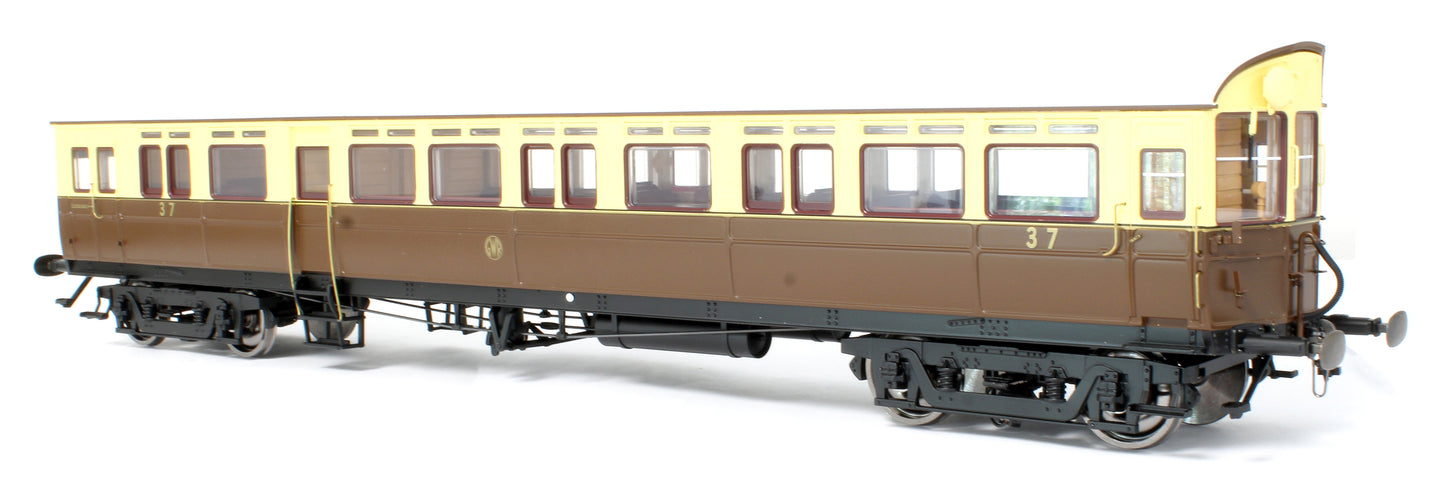 Pre-Owned Autocoach GWR 37 Shirtbutton Chocolate & Cream - Light Bar & DCC Sound Fitted