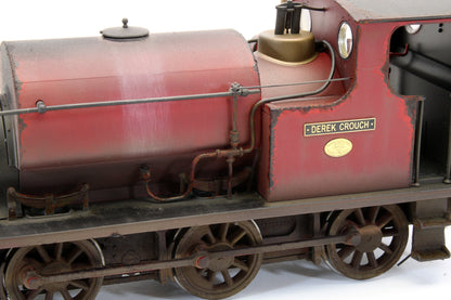 Bespoke Weathered Hudswell Clarke 'Derek Crouch' 0-6-0 Tank Maroon Steam Locomotive - Deluxe Finish, Namplate Added, Works Plate Added