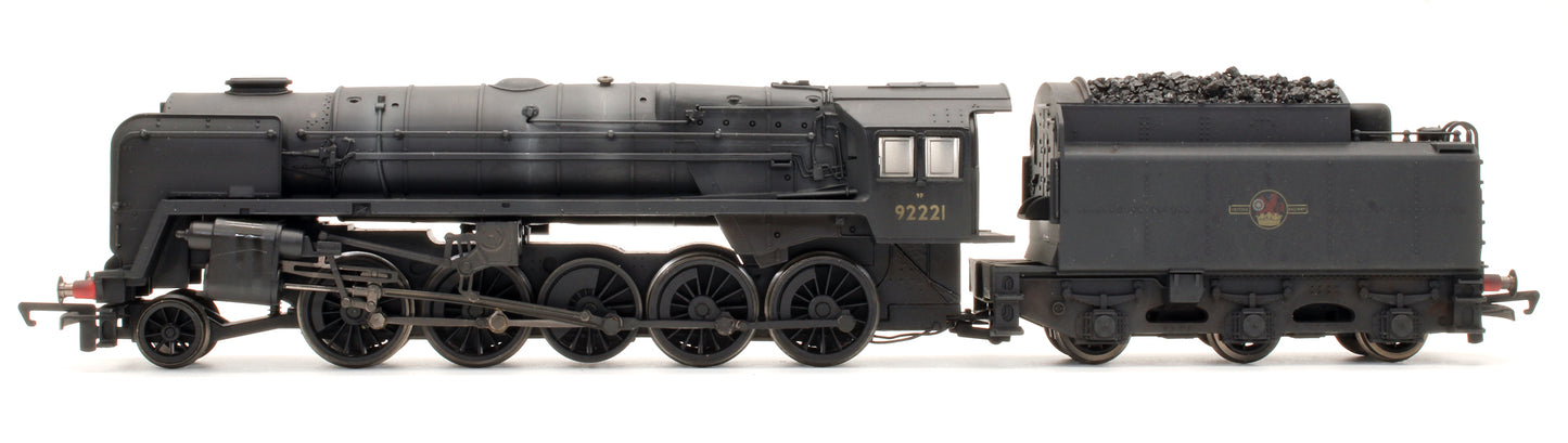 Pre-Owned RailRoad BR Black 2-10-0 9F '92221' Steam Locomotive - DCC Fitted - Custom Weathered