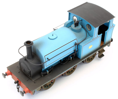 Bespoke Weathered Hudswell Clarke 0-6-0 Tank Lined Blue Steam Locomotive - Medium Finish, Works Plates Added