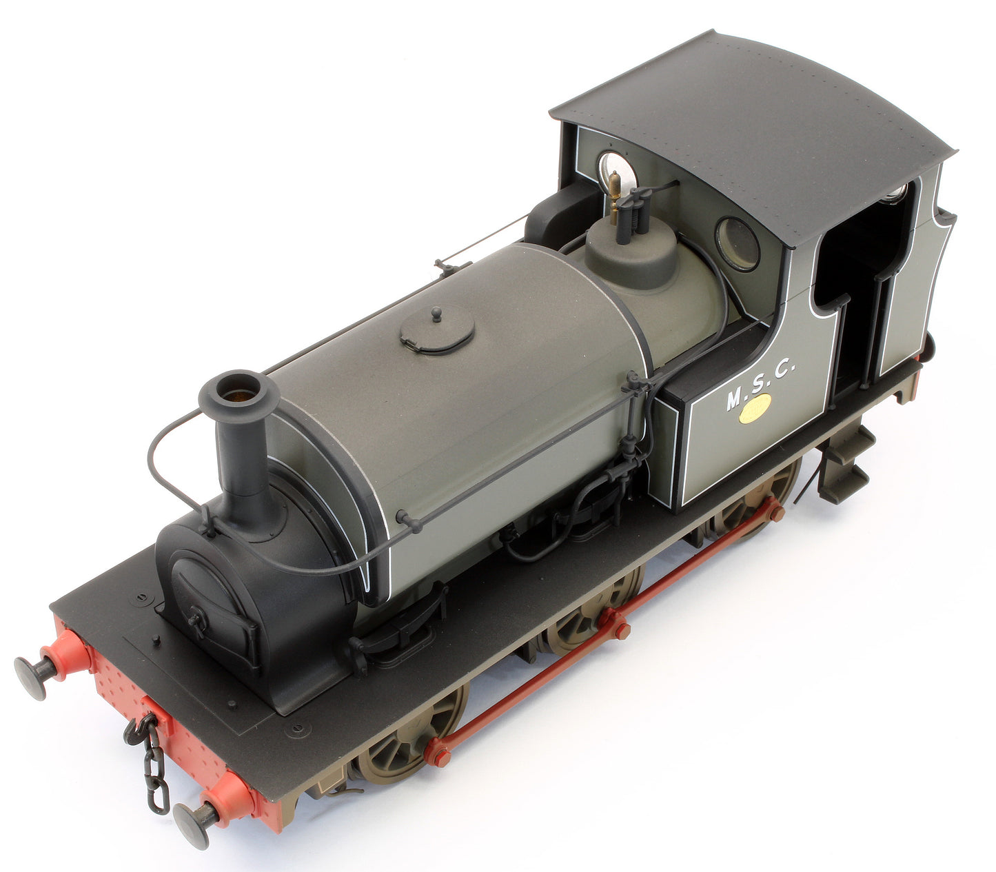 Bespoke Weathered Hudswell Clarke 0-6-0 Tank MSC Lined Grey (78) Steam Locomotive - Light Finish, Works Plate Added