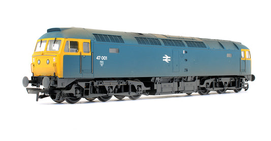Pre-Owned Class 47001 BR Blue Diesel Locomotive (Weathered) - DCC Fitted