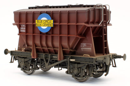 Bespoke Weathered Presflo Wagon 'Blue Circle' Bauxite B888840 - Light Finish, Renumbered
