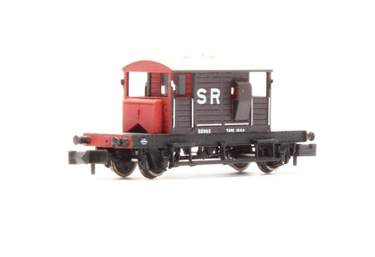 Pre-Owned 377-850 SR Pill Box Brake Van SR Brown White Roof '55995'