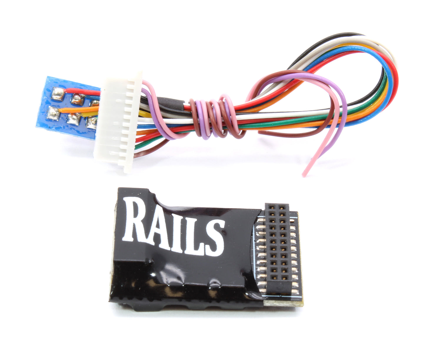 Rails Connect Decoder, 21 Pin Direct (8 Pin Harness) 4+2 Function Decoder