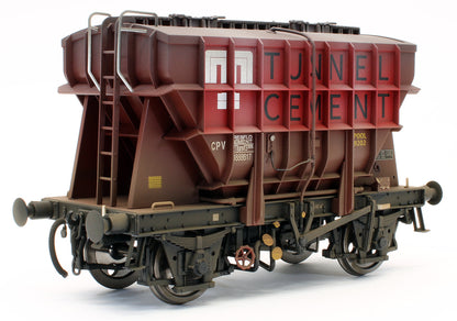 E3002UMW Bespoke Weathered Presflo Wagon 'Tunnel Cement' Bauxite B888617 - Medium Finish, Renumbered