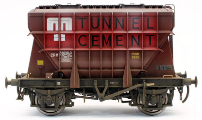 E3002UMW Bespoke Weathered Presflo Wagon 'Tunnel Cement' Bauxite B888617 - Medium Finish, Renumbered
