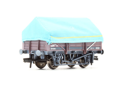 Pre-Owned 5 Plank China Clay Wagon With Hood BR Brown 'B743156' - Weathered