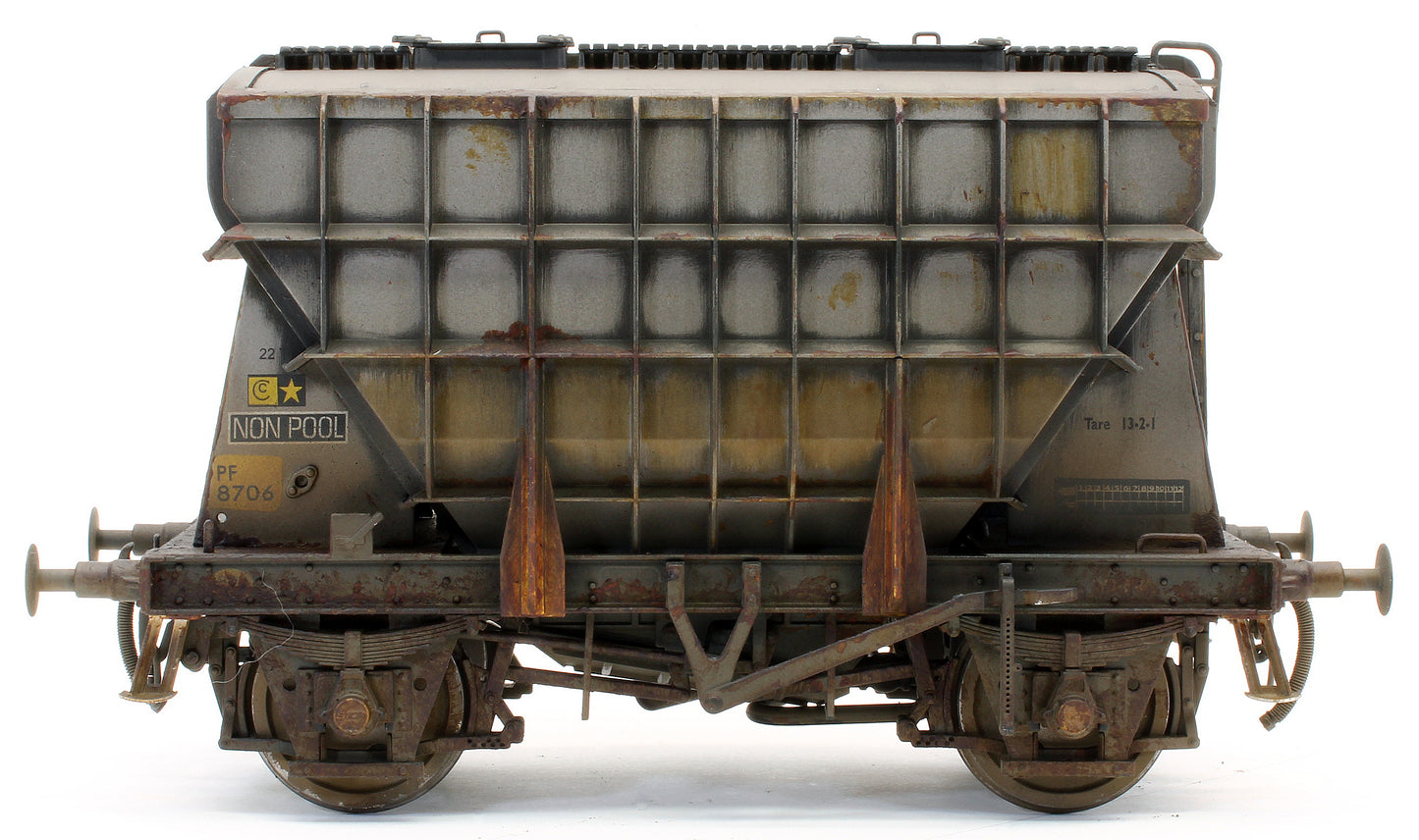E3004BDW Bespoke Weathered Presflo Wagon Plain Grey 8706 (TOPS) - Deluxe Finish