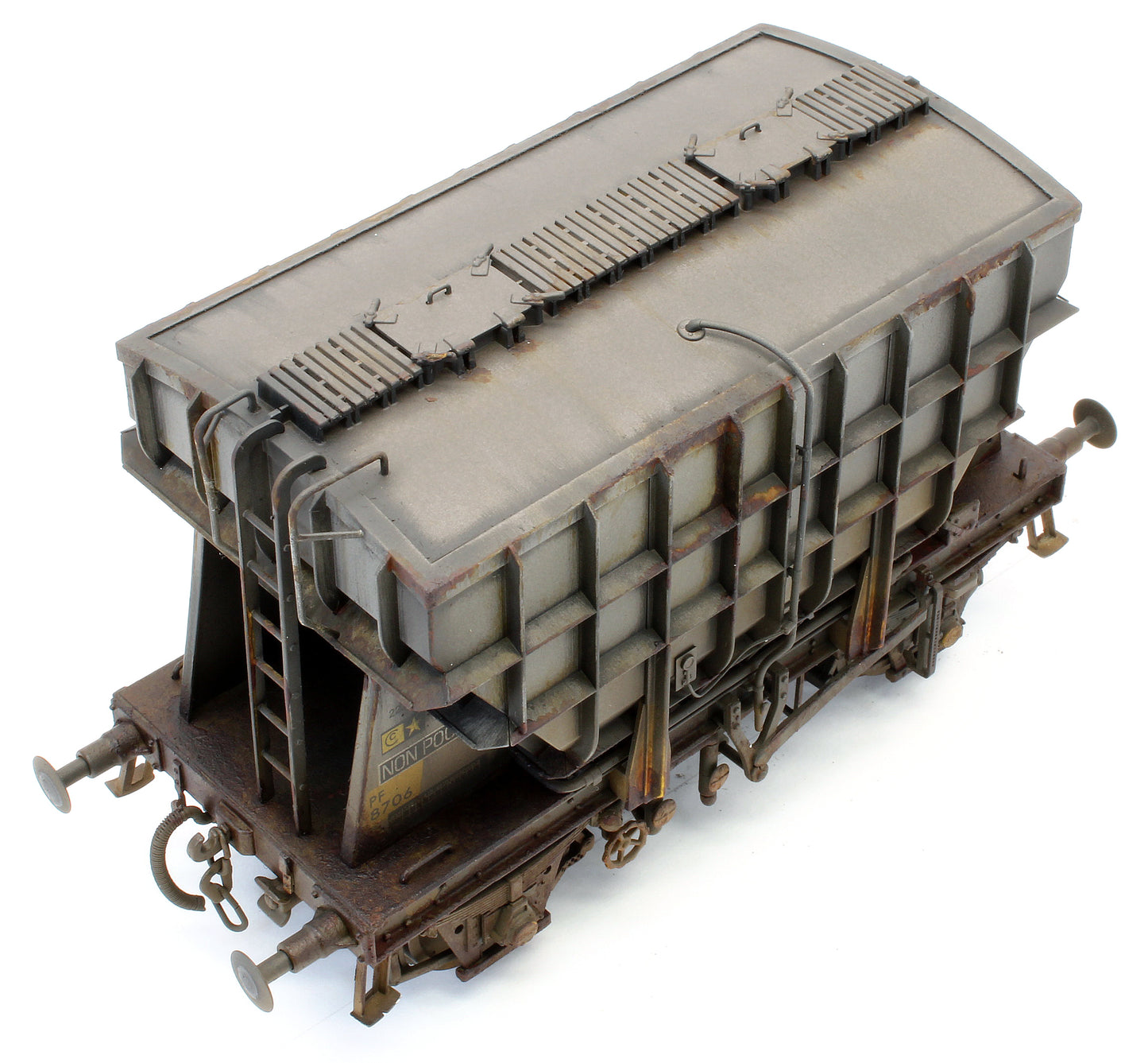 E3004BDW Bespoke Weathered Presflo Wagon Plain Grey 8706 (TOPS) - Deluxe Finish