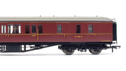 Pre-Owned BR Maroon Hawksworth Brake 3rd Class Coach 'W2185W'