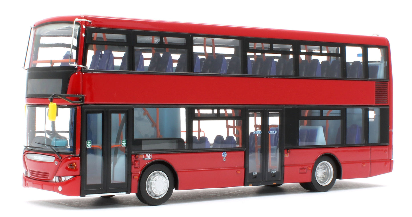 UKBUS0078 Scania OmniCity Double Decker Bus All Plain Red