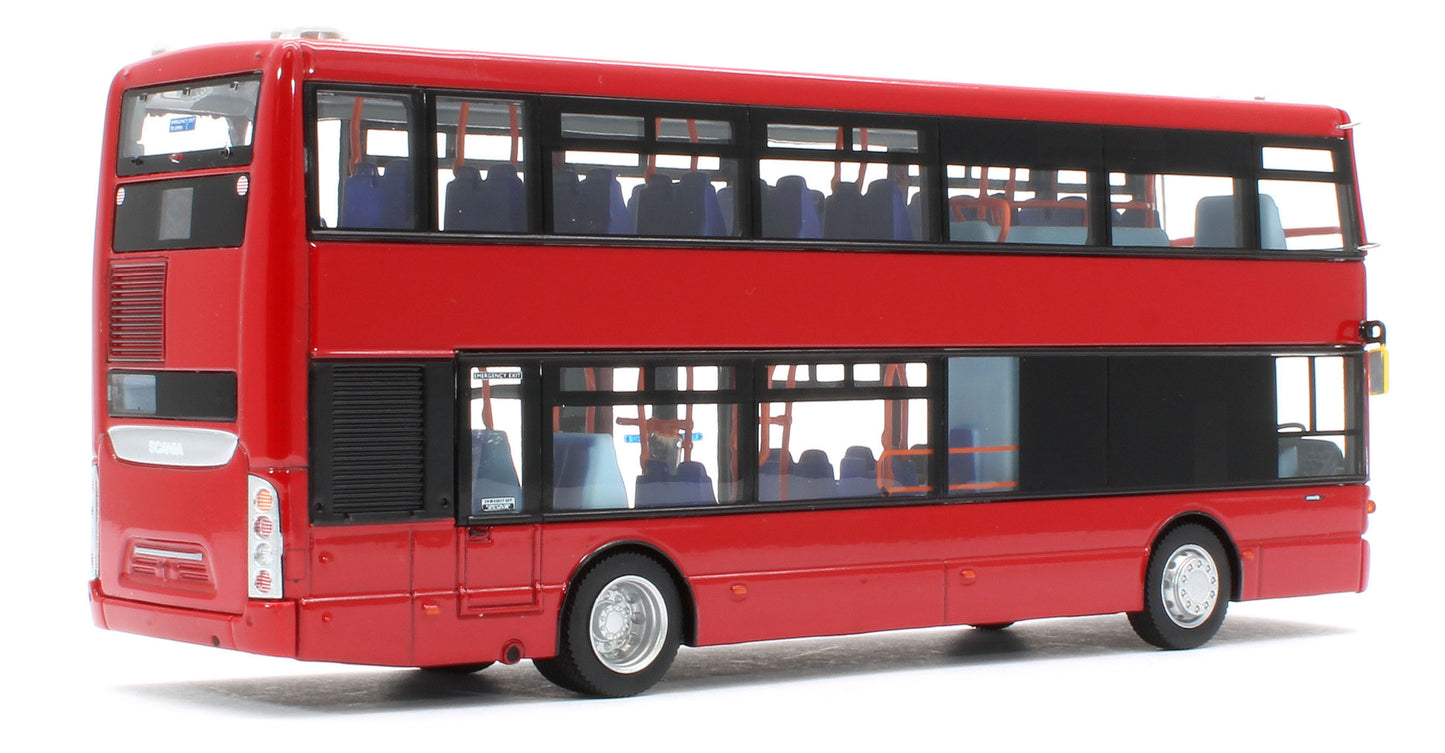 UKBUS0078 Scania OmniCity Double Decker Bus All Plain Red