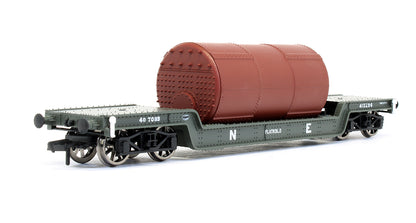 Pre-Owned 33-879A Bogie Well Wagon LNER Grey With Boiler Load