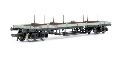 Pre-Owned 30T Bogie Bolster Wagon BR Grey With Pipes Load