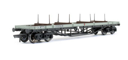 Pre-Owned 30T Bogie Bolster Wagon BR Grey With Steel Girders