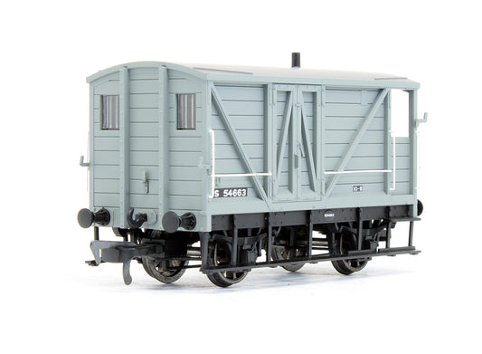 Pre-Owned LSWR 10T Goods Brake Van 'S54663' BR Grey Mainland