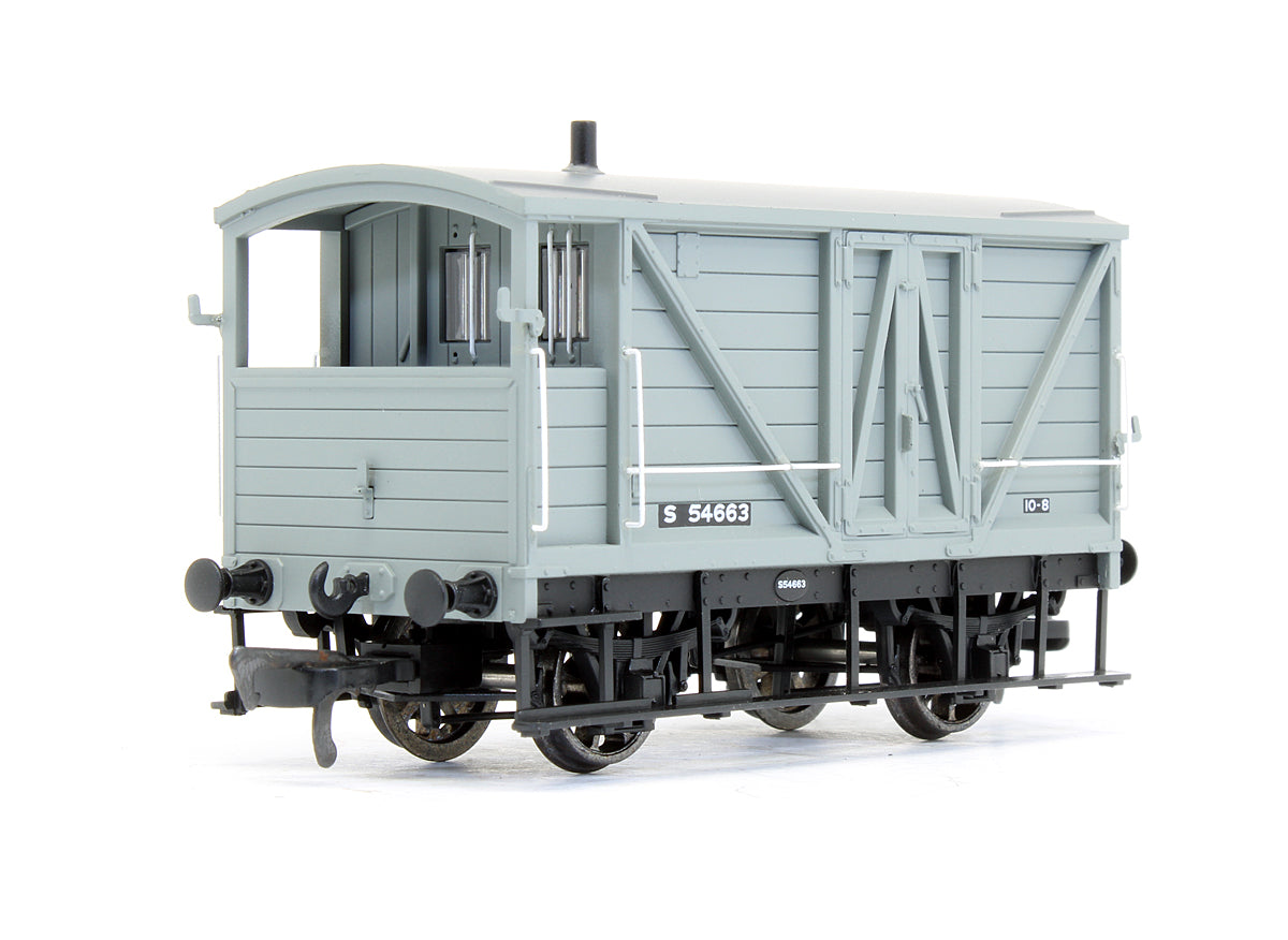 Pre-Owned LSWR 10T Goods Brake Van 'S54663' BR Grey Mainland