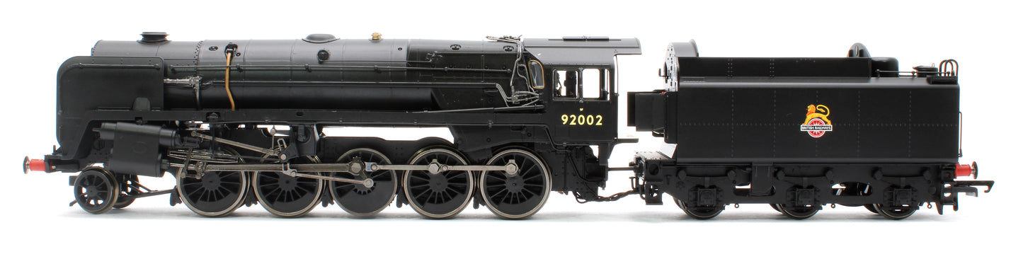 Class 9F 2-10-0 92002 BR Black Early Emblem Steam Locomotive