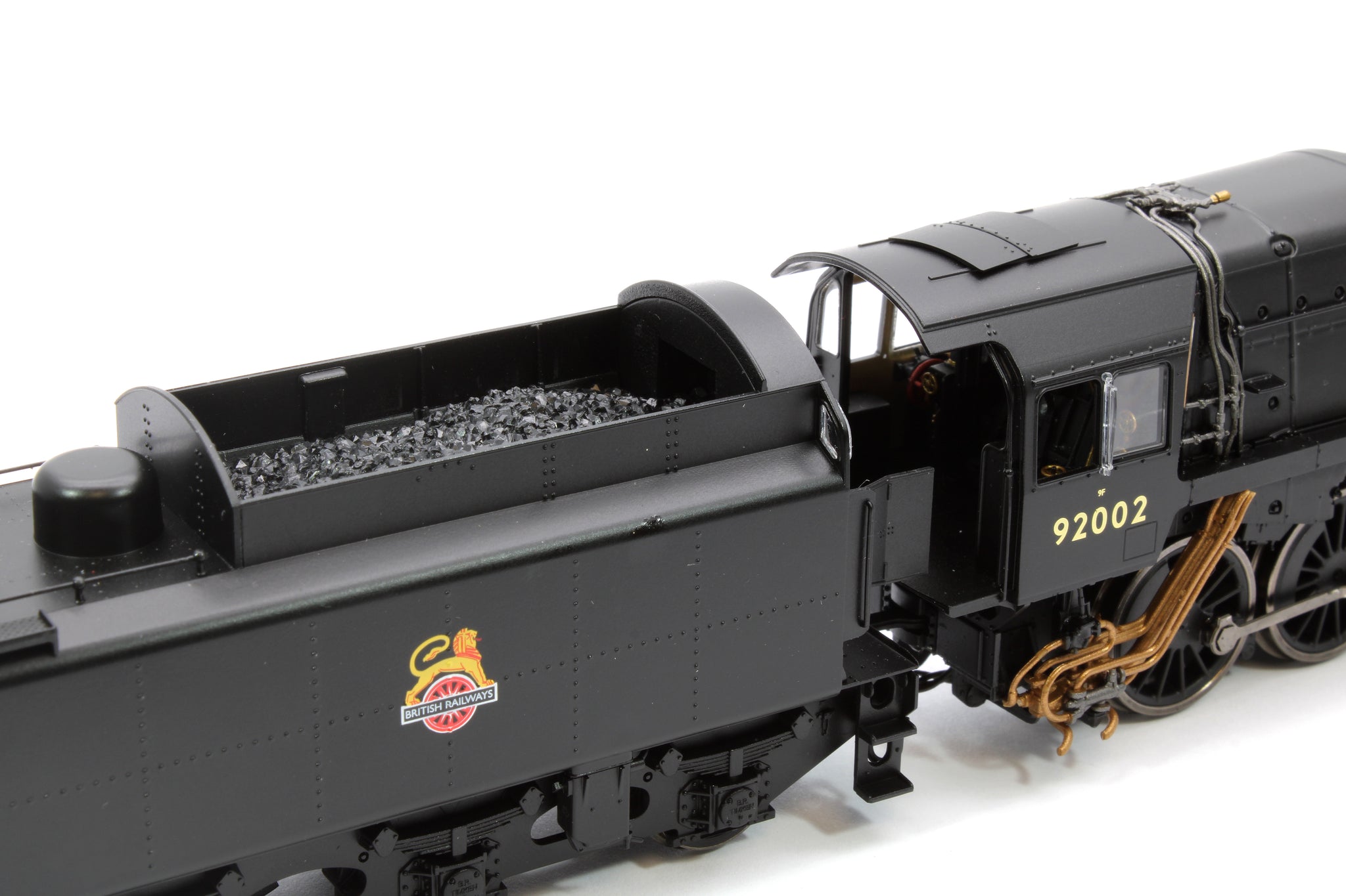 Hornby R30132 Class 9F 2-10-0 92002 BR Black Early Emblem Steam ...